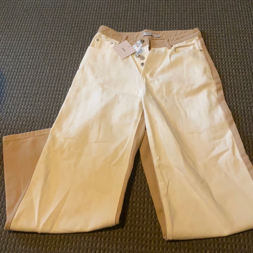 Adika color toned wide leg pants *brand new never worn*